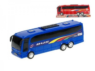 Autobus na setrvačník plast 25cm, 2 barvy (1ks v krabičce)