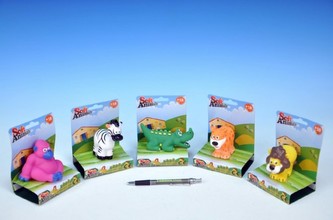 KMS Zvířátko měkké safari 9cm; 10 druhů na kartě od 18 měsíců - 1 kus