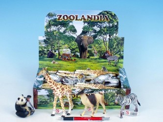 Zvířátka safari/ZOO střední plast 7,5-15cm asst 6 druhů