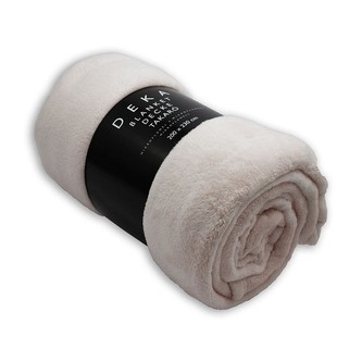 Mikroflanelová deka, 200x230 cm, Světle růžová