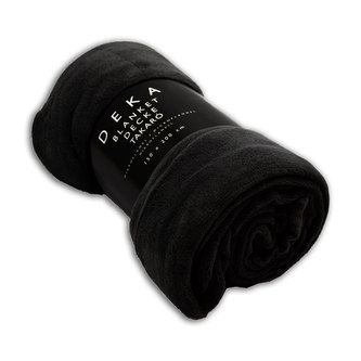 Mikroflanelová deka, 150x200 cm, Černá