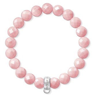 Náramek \"Růžový\" Thomas Sabo X0209-590-9-L17,5, Charm Club, 925 Sterling silver, dyed bam