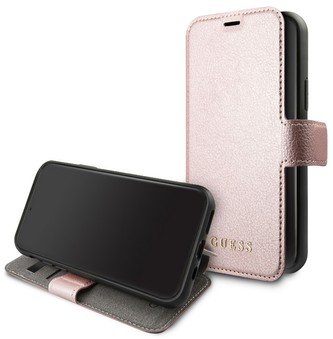Guess IriDescent Book pouzdro iPhone 12/12 Pro,PNK