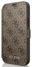 Puzdro Guess Charms Book 4G iPhone 12 mini, hnedé