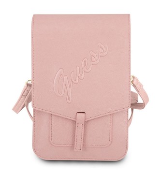 Guess PU Saffiano Universal Phone Bag 6,5\", Pink