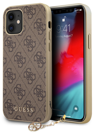 Guess Charms Hard Case 4G iPhone 12 Mini, Brown