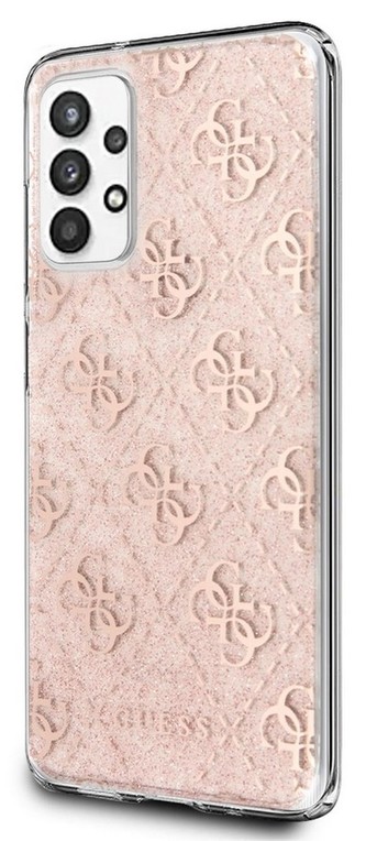 Guess 4G Peony Glitter TPU Case Galaxy A52, Pink
