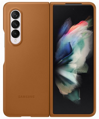Kožený kryt Samsung EF-VF926LAEGWW Fold3, Camel