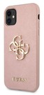 Guess Saffiano Big 4G Hard Case iPhone 11, Pink