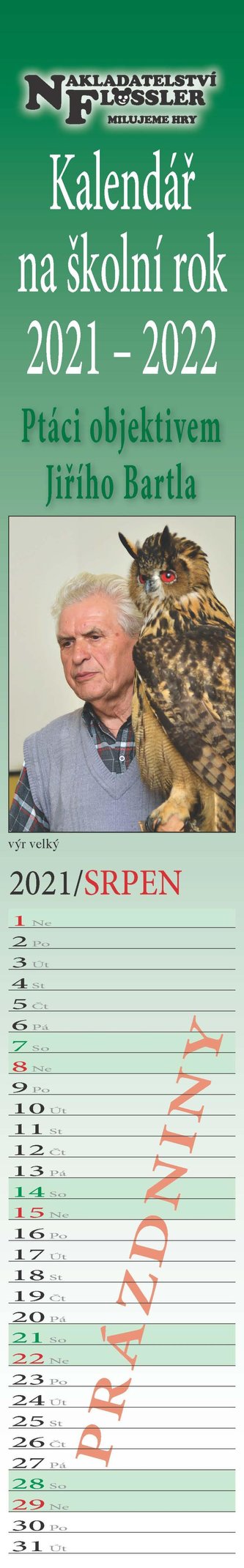 Kalendář na školní rok 2021-2022 - Ptáci objektivem Jiřího Bartla