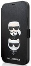 Karl Lagerfeld Saffiano Book iPhone 12 mini, čierna
