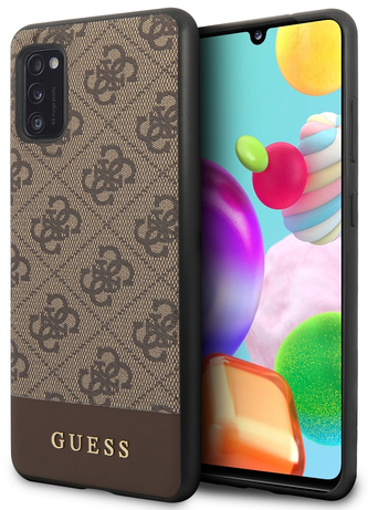 Guess 4G Stripe kryt Samsung Galaxy A41, Brown
