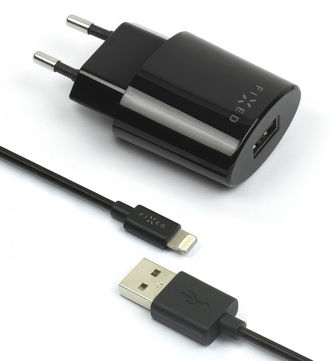 FIXED síťový nabíječ Apple lightning s MFI, Black