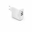 FIXED síťový nabíječ s USB-C a 2xUSB, 45W, White