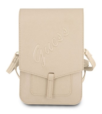 Guess PU Saffiano Universal Phone Bag 6,5\", Gold