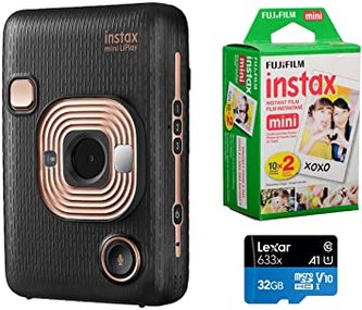 FUJIFILM instax Liplay Elegant black bundle soft