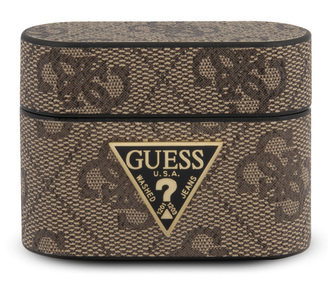 Guess 4G Stripe Hard Case Apple Airpods Pro, Brown