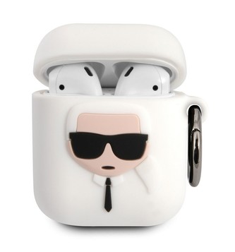 Karl Lagerfeld Karl TPU puzdro Apple Airpods, biele