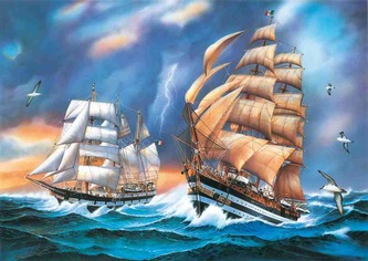 Puzzle 1000 dílků Plachetnice