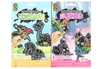 Vyškrabovací obrázek dino nebo vily