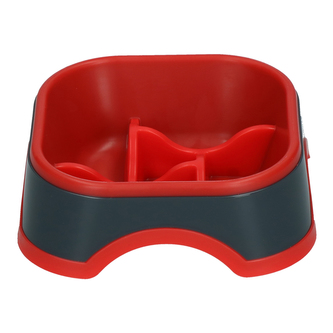 Zpomalovací miska Eat Slow Amaze Pinwheel červená 13cm