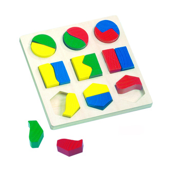 Drevené Puzzle - geometrické tvary