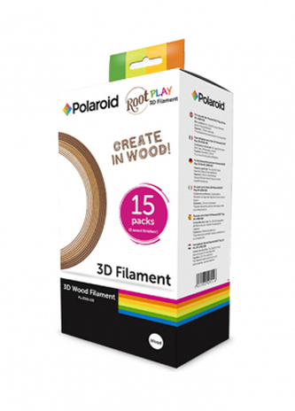 Barevné náplně pro Polaroid ROOT Play 3D Pen, tři barevné odstíny dřeva