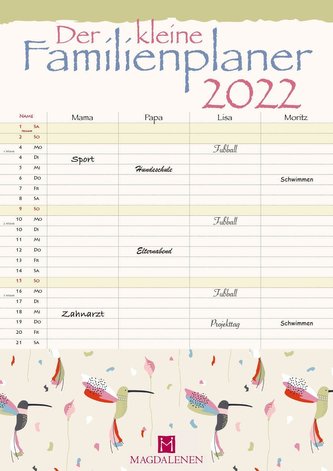 Der kleine Familienplaner 2022