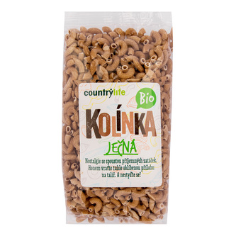 Těstoviny kolínka ječná 400 g BIO   COUNTRY LIFE