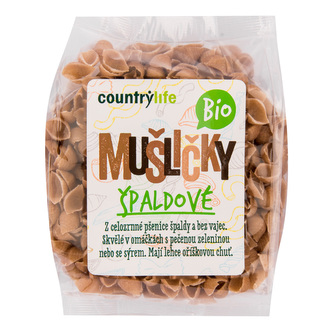 Těstoviny mušličky špaldové 400 g BIO   COUNTRY LIFE