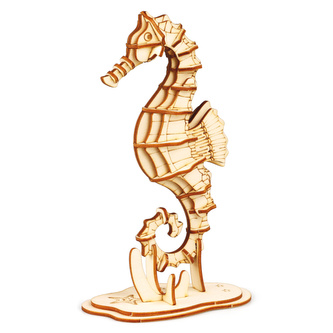 RoboTime dřevěné 3D puzzle Mořský koník