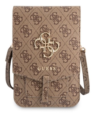 Guess PU 4G Metal Logo Uni. Phone Bag 6,5\", Brown