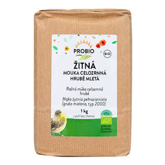 Mouka žitná celozrnná hrubě mletá 1 kg BIO    PROBIO