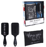 Set kartáč - hřeben na vlasy s kosmetickou taškou Friends|Přátelé: How You Doin? (24 x 24 x 4 cm)