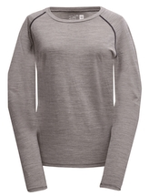 ULLERVAD - dámský top s dl.ruk.(merino 56%) - Dk grey - 40
