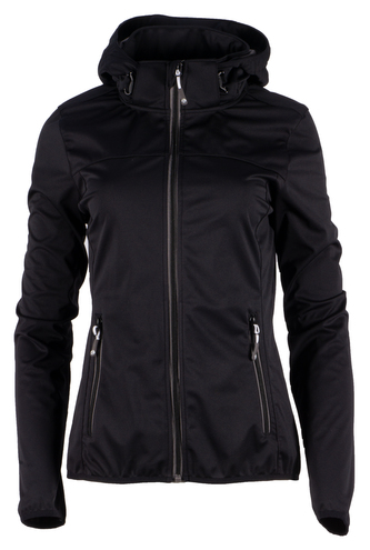GTS 4013 L S0 - Dámská 3L softshell bunda s kapucí - black - 42