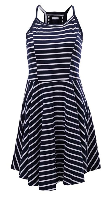MARINE - dámské námoř. šaty na ramínka - modré - 40
