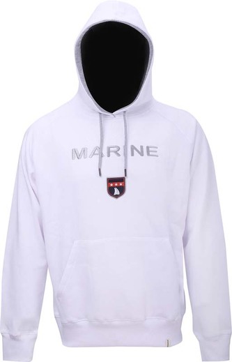 MARINE - pánská mikina s kapucí - white - L