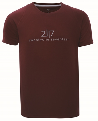TUN - pánské funkční triko s kr.rukávem - Wine Red - S