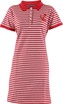 MARINE - dámské šaty s límečkem - červené - 34