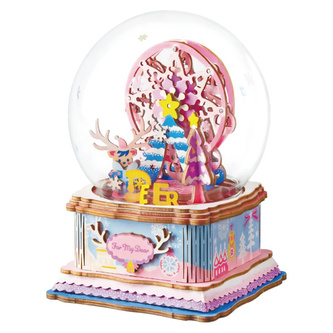 RoboTime 3D skladačka hracej skrinky Vianočný kolotoč