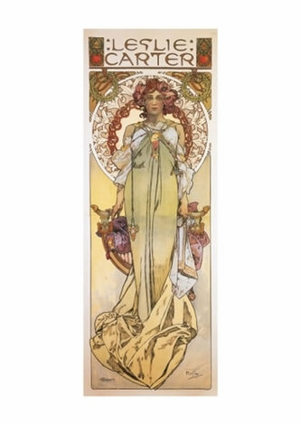 Pohľad Alfons Mucha – Leslie Carter, krátky