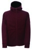 MOSSEN - pánská celorozepínací flatfleece mikina s kapucí - Wine red - L