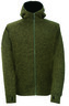 MOSSEN - pánská celorozepínací flatfleece mikina s kapucí - Olive - 3XL