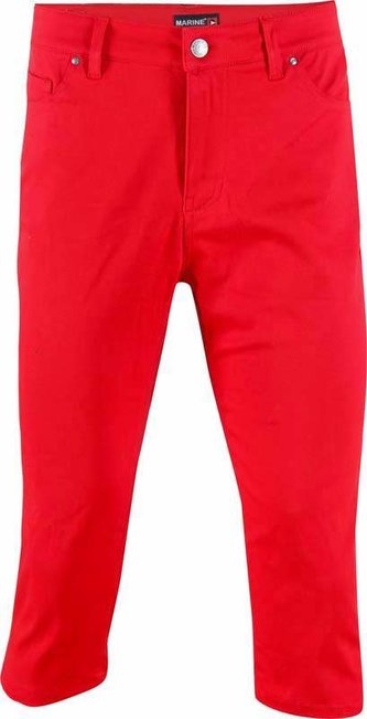 MARINE - dámské 3/4 kalhoty (jersey - spandex) - červené - 36