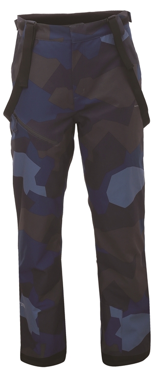 LINGBO - ECO pánské zateplené kalhoty s merinem - modrý maskáč - XXL