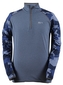 GRAN - ECO pánská multisportovní mikina -1/2 zip (2.vrstva) - modrá melange - XXL