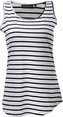 MARINE - dámský tank top, white comb. - 44