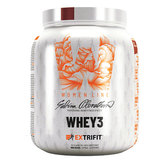 Extrifit Whey3 - Jahodový šejk - 1000 Gramů
