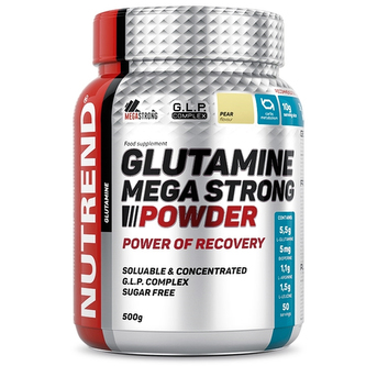 Nutrend Glutamine Mega Strong Powder - Punč, Brusinka - 500 Gramů